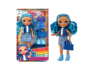 Papusa Sapphire Bradshaw Rainbow High seria Littles (albastru)