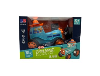 Jucarie Masina amuzanta si dansatoare cu sunete si lumini 1:18 rosie/albastra, 300mAh, 3.7V., ZJA360783