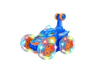Jucarie Masina Stunt albastra cu RC 2.4G, lumini si acumulator, ZJA360958