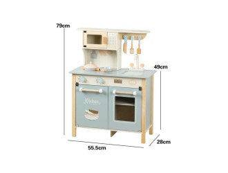Bucatarie din lemn culoare albastra cu accesorii, ZJA359667