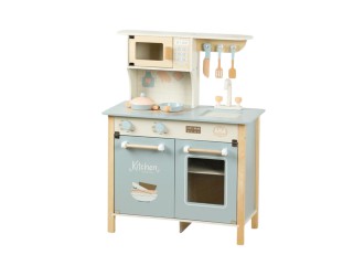 Bucatarie din lemn culoare albastra cu accesorii, ZJA359667
