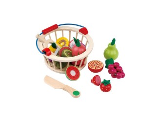 Cos cu fructe din lemn de taiat 12 el., ZJA359678