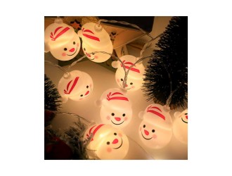 Ghirlanda luminoasa de Craciun Oameni de zapada 2m, 10 luminite, alb cald, (baterii 2AA)  ZJA360453