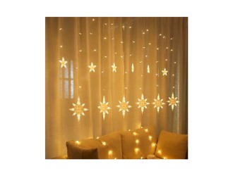 Ghirlanda luminoasa de Craciun Stelute, perdea tip ploaie, 3m, multicolor, ZJA360464
