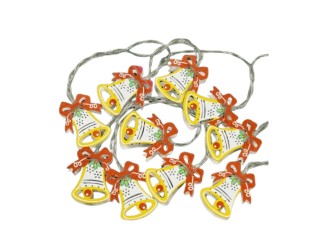 Ghirlanda luminoasa Clopotei 2m, 10 luminite, alb cald, (baterii 2AA) ZJA360455