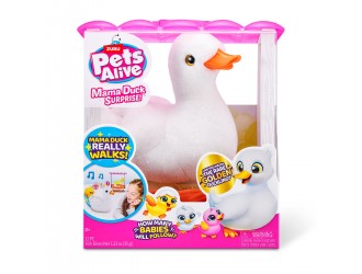 Jucarie interactiva Ratusca Mama Duck Surprise & Babies, Pets Alive, Zuru