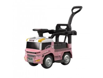Tolocar camion cu maner si sunete, roz/verde/gri, ZJA359052
