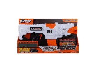 Arma de jucarie electrica cu gloante din spuma, 24 proiectile, Fast Pioneer
