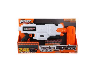 Blaster de jucarie electric cu gloante din spuma, 24 proiectile, Fast Pioneer