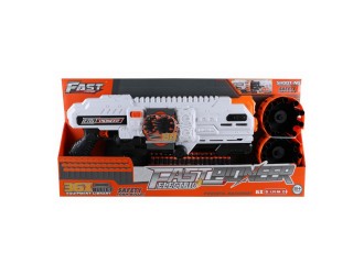Blaster de jucarie electric cu gloante din spuma, 36 proiectile, 2 cilindre rotative, Fast Pioneer