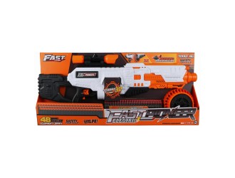 Blaster de jucarie electric cu gloante din spuma, 48 proiectile, cilindru rotativ, Fast Pioneer