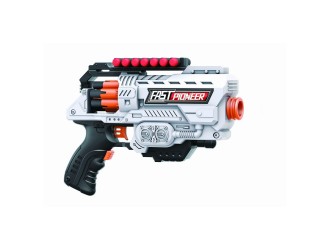 Pistol de jucarie electric cu gloante din spuma, 16 proiectile, Fast Pioneer