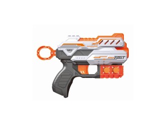 Blaster de jucarie manual cu gloante din spuma, 6 proiectile, Fast Pioneer