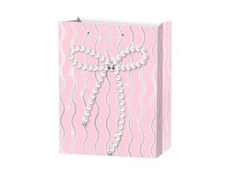 Punga pentru cadou pastel cu fundita 26x10x32 cm 4 culori, ZJA361872