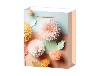 Punga pentru cadou Flori 26x10x32 cm 4 tipuri, ZJA361878