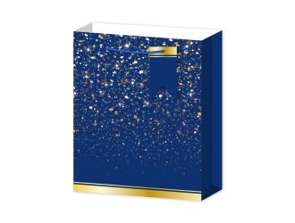  Punga pentru cadou cu sclipici auriu 30x12x41,5 cm 4 culori, ZJA361868