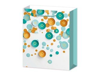 Punga pentru cadou cu cerculete multicolore 30x12x41,5 cm 4 tipuri, ZJA361869