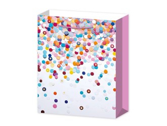 Punga pentru cadou cu cerculete multicolore 30x12x41,5 cm 4 tipuri, ZJA361869