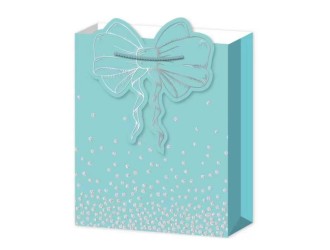 Punga pentru cadou cu funda si buline 30x12x41,5 cm 4 culori, ZJA361871