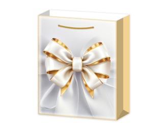 Punga pentru cadou Fundita stralucitoare 30x12x41,5 cm 4 culori, ZJA361874