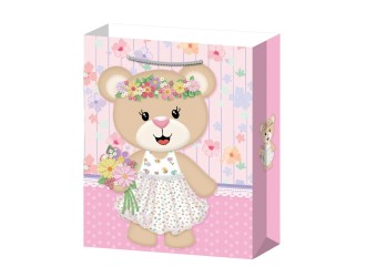 Punga pentru cadou Ursulet 30x12x41,5 cm 4 tipuri, ZJA361881