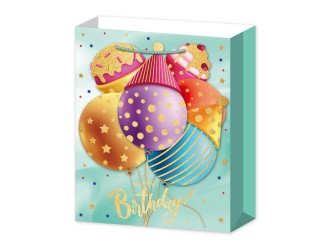 Punga pentru cadou Baloane Happy Birthday 30x12x41,5 cm 4 tipuri, ZJA361886