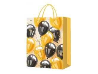Punga pentru cadou Baloane bicolor 30x12x41,5 cm 4 culori, ZJA361891