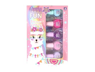Set cu 5 lacuri de  unghii cu sclipici diverse culori Lamma Fun, ZJA293727