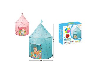 Cort Castel 95x135 cm, cu 25 mingi, roz/albastru, ZJA159606