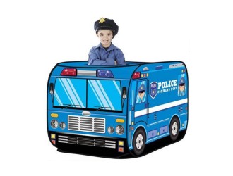 Cort  Masina de politie 72x72x112 cm, cu 50 mingi, ZJA159641