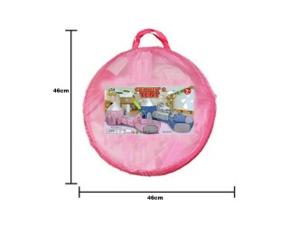 Set cort si tunel cu 3 elemente roz cu stelute, ZJA326787