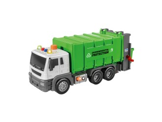 Masina de salubritate cu buton presiune, frictiune, sunete si lumini, 1:16, jstoys ,ZJA278629