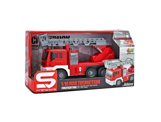 Camion de pompieri cu furtun de apa, frictiune, lumini si sunete, 1:16, jstoys, ZJA278632