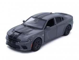 Macheta auto Dodge Charger, Grey / Black, 1:36, mecanism pull-back, LHD, TAYUMO