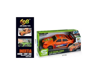 Masina de curse portocalie cu sunete si lumini, 1:20, jstoys, ZJA364041