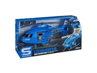 Elicopter politie albastru cu sunete si lumini, 1:20, jstoys, ZJA364048