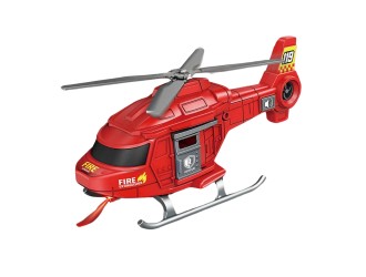 Elicopter pompieri rosu cu sunete si lumini, 1:20, jstoys, ZJA364049