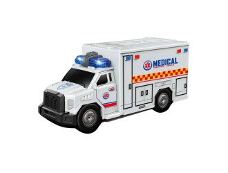 Camion Ambulanta cu frictiune, sunete si lumini, 1:20, jstoys, ZJA363886