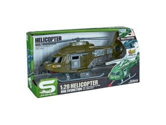 Elicopter militar cu frictiune, sunete si lumini, 1:20, jstoys , ZJA363889