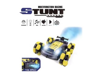  Masina Drift Stunt cu RC, sunete, lumini, efect fum, control viteza, acumul. 3.7V, galben, ZJA355672