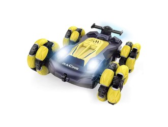  Masina Drift Stunt cu RC, sunete, lumini, efect fum, control viteza, acumul. 3.7V, galben, ZJA355672