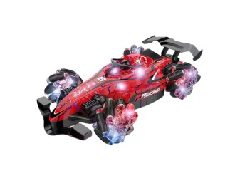 Masina Racing Stunt cu RC, sunete, lumini, efect fum, acumul. 3.7V, rosu, ZJA355677