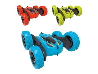 Masina Stunt Racer cu RC, lumini, efect fum, rotatie 360, acumul. 3.7V, verde, ZJA355682