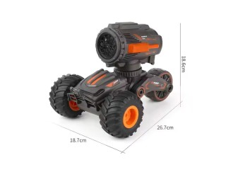 Masina Stunt cu RC, lansator baloane de sapun si lumini, acumul. 3.7V, oranj, ZJA342910