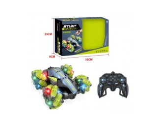 Masina Stunt Racing cu RC, sunete, lumini, rotatie 360, acumul. 3.7V, verde, ZJA303682