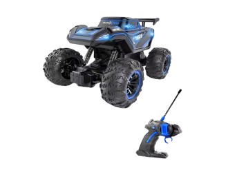 Masina Racing cu RC, roti mari, corp luminos, acumul. 3.7V, albastru, ZJA288583