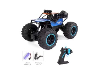 Masina Rover off Road metal cu RC, roti mari, lumini, acumul. 3.7V, albastru, ZJA238496