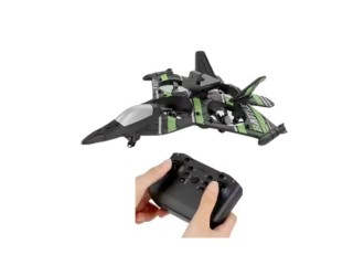 Avion-Drona cu RC, functii viteza, aterizare, rotatie 360, acumul. 3.7V, verde, ZJA347451