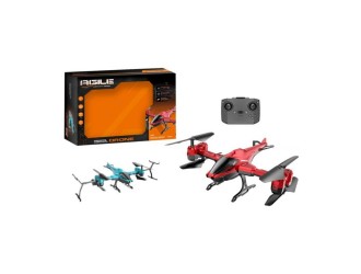 Drona-Elicopter cu RC, senzor, functii viteza, aterizare, rotatie 360, acumul. 3.7V, rosu, ZJA324118