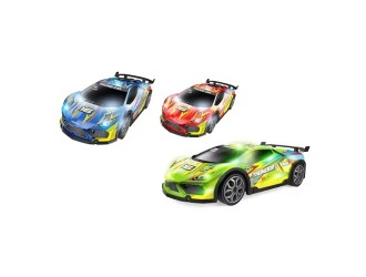 Masina Drift Racing Car cu RC, corp luminos, roti rezerva, acumul. 3.7V, verde, ZJA362018
